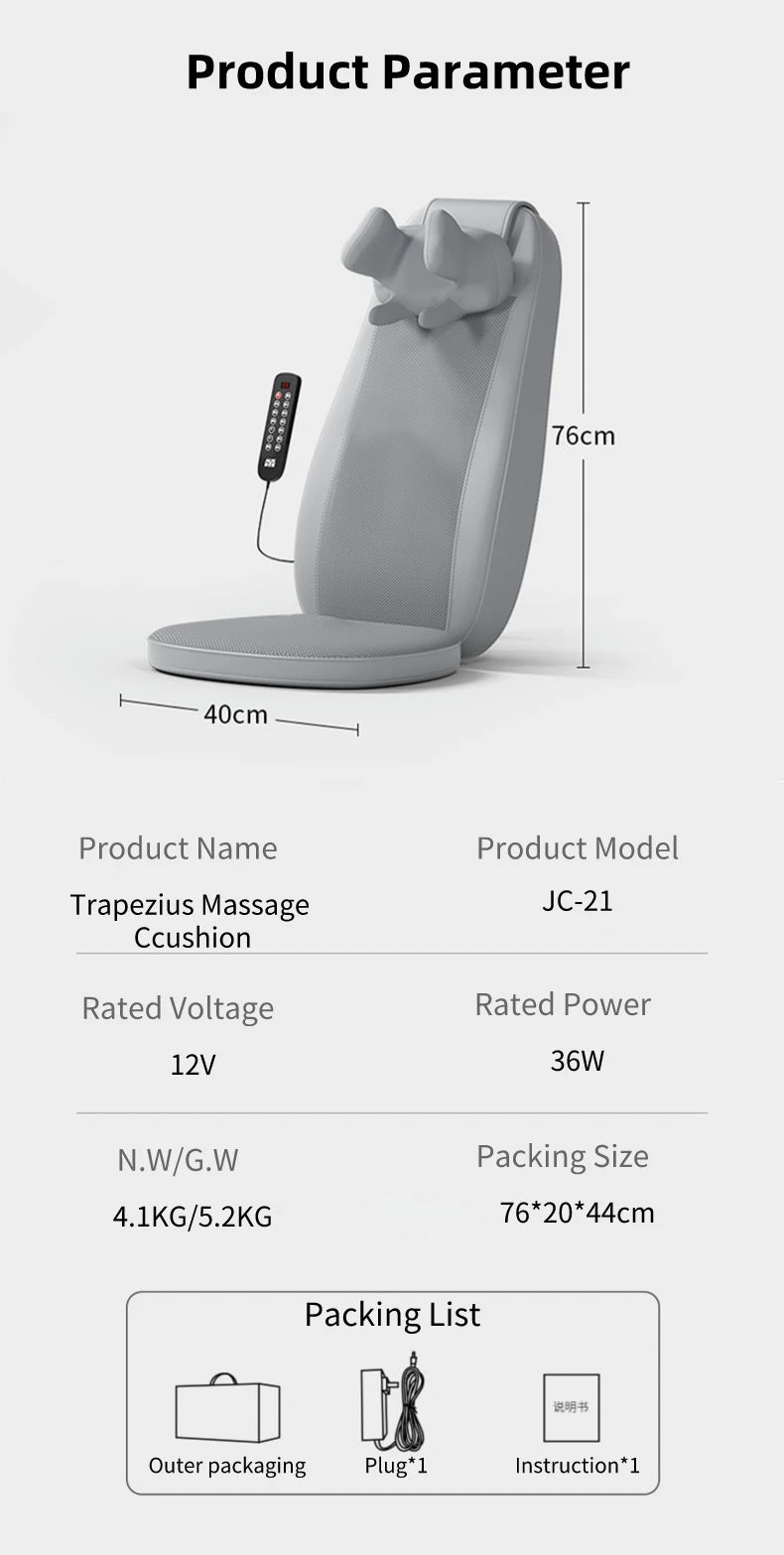 EaseLab Full-Body Shiatsu Chair Pad